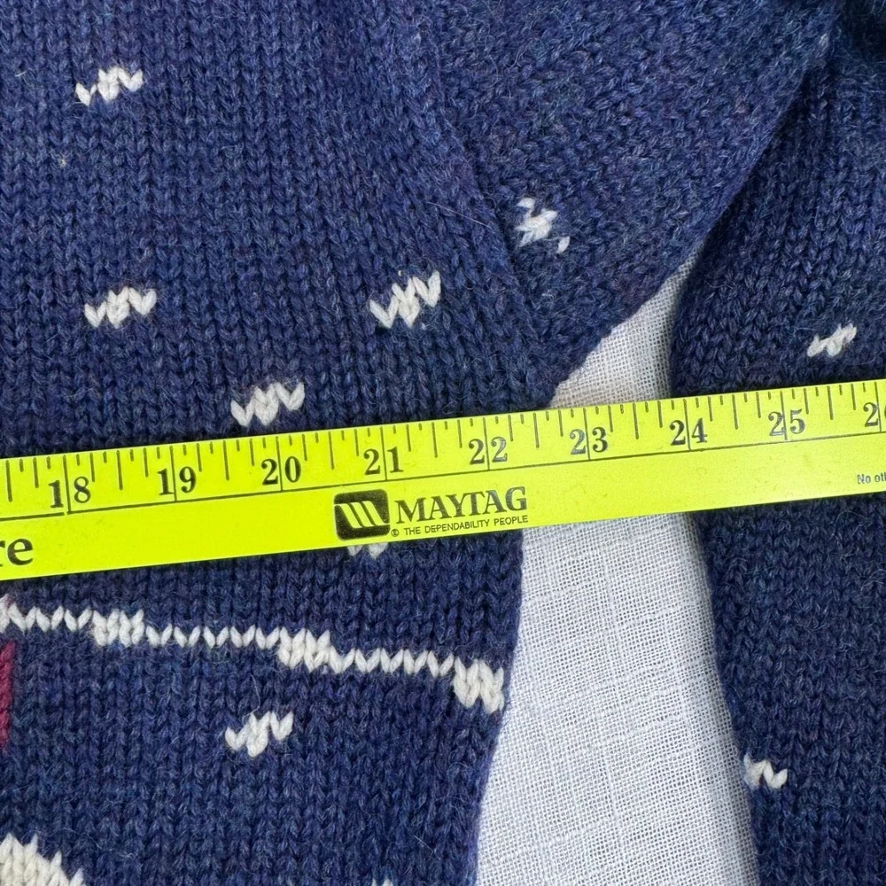90s Boston Traders Wool Ski Intarsia Sweater Men L Winter Grandpa Old Money Gorp